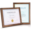 Custom High Quality11x14  Creative Black Document Certificate Diploma Wood 3D Floating Double Glass Display Picture Photo Frame